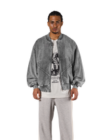 Vintage Sweat Bomber Jacket - Grey