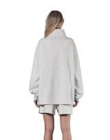 Half Zip Over Size Sweat - Grey