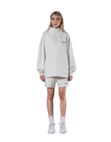 Half Zip Over Size Sweat - Grey