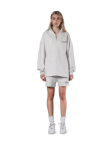 Half Zip Over Size Sweat - Grey