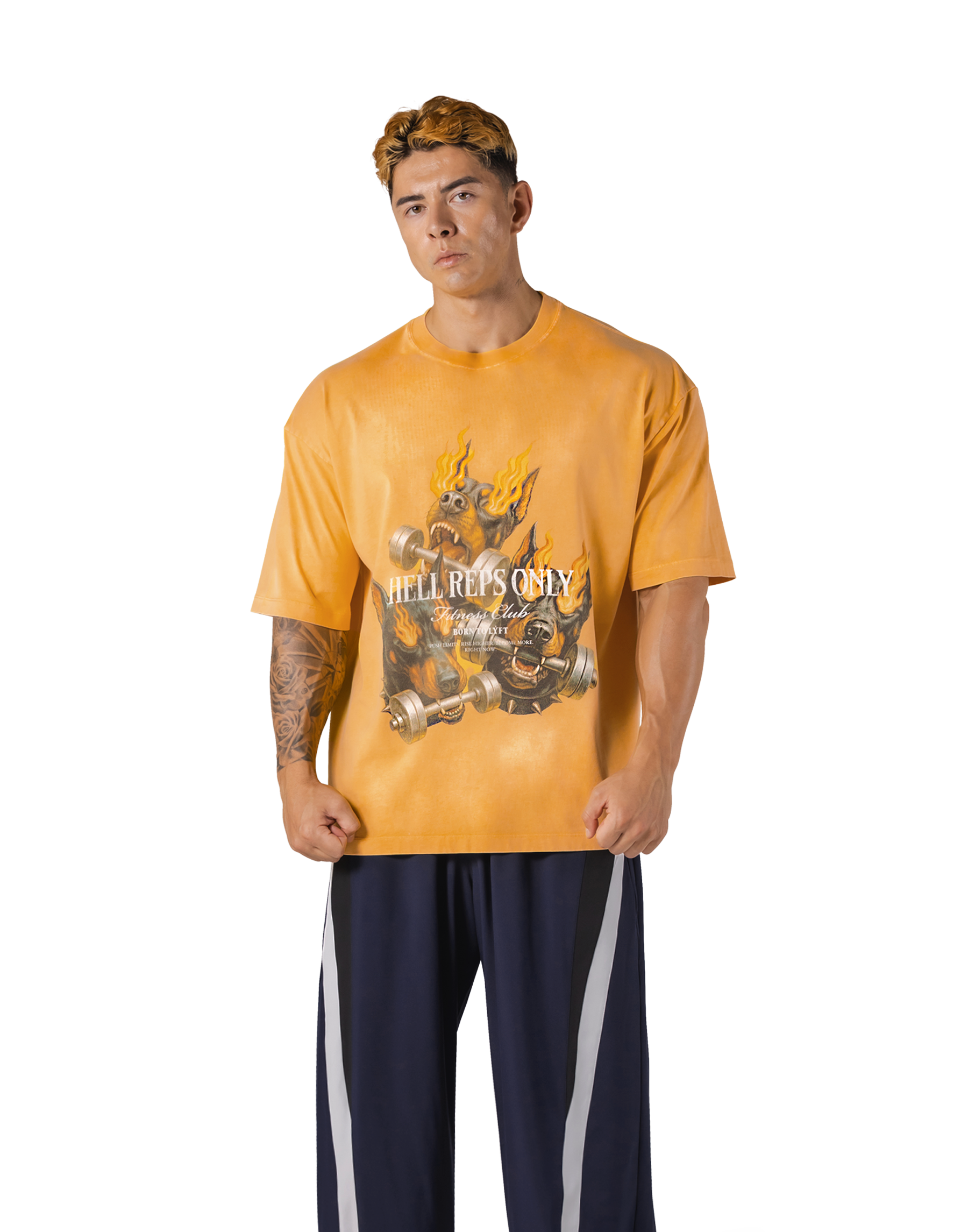 Triple Dog Graphic Vintage Big T-Shirt - Yellow – LÝFT Triple Dog Graphic Vintage Big T-Shirt - Yellow – LÝFT