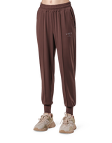 Stretch Pleats Jersey Pants 2 - Brown