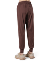 Stretch Pleats Jersey Pants 2 - Brown