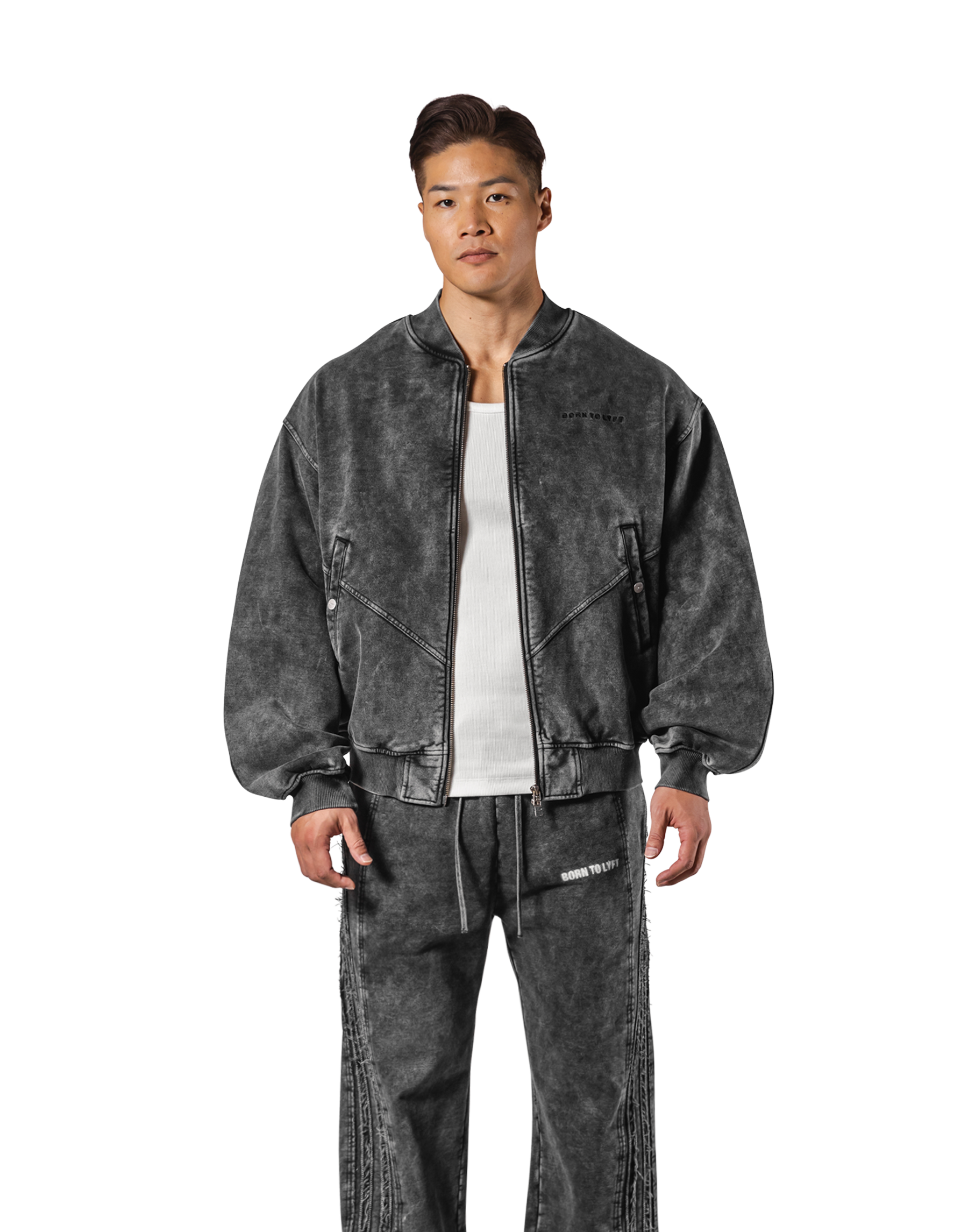 Vintage Sweat Bomber Jacket - Black – LÝFT Vintage Sweat Bomber Jacket - Black – LÝFT