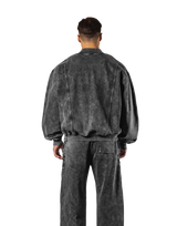 Vintage Sweat Bomber Jacket - Black