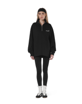Half Zip Over Size Sweat - Black