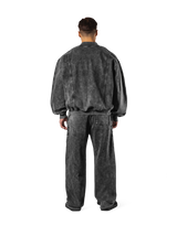 Vintage Sweat Bomber Jacket - Black