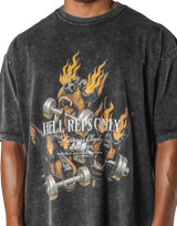 Triple Dog Graphic Vintage Big T-Shirt - Black