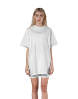 Back Logo Side Slit T-Shirt - White