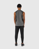 Round Pattern Waffle Nylon Stretch No Sleeve - D.Grey