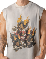 Triple Dog Graphic Vintage Tanktop - Ivory
