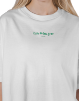 Back Logo Side Slit T-Shirt - White