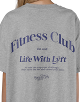 Back Logo Side Slit T-Shirt - Grey