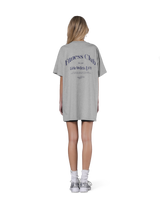 Back Logo Side Slit T-Shirt - Grey