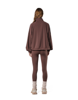 Stretch Pleats Jersey Pants 2 - Brown