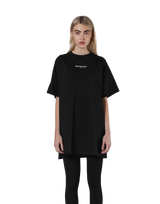 Back Logo Side Slit T-Shirt - Black