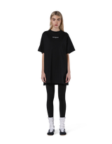 Back Logo Side Slit T-Shirt - Black