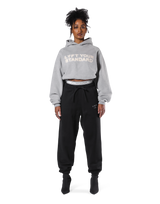 Pile Wappen Cropped Hoodie - Grey