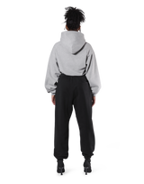 Pile Wappen Cropped Hoodie - Grey