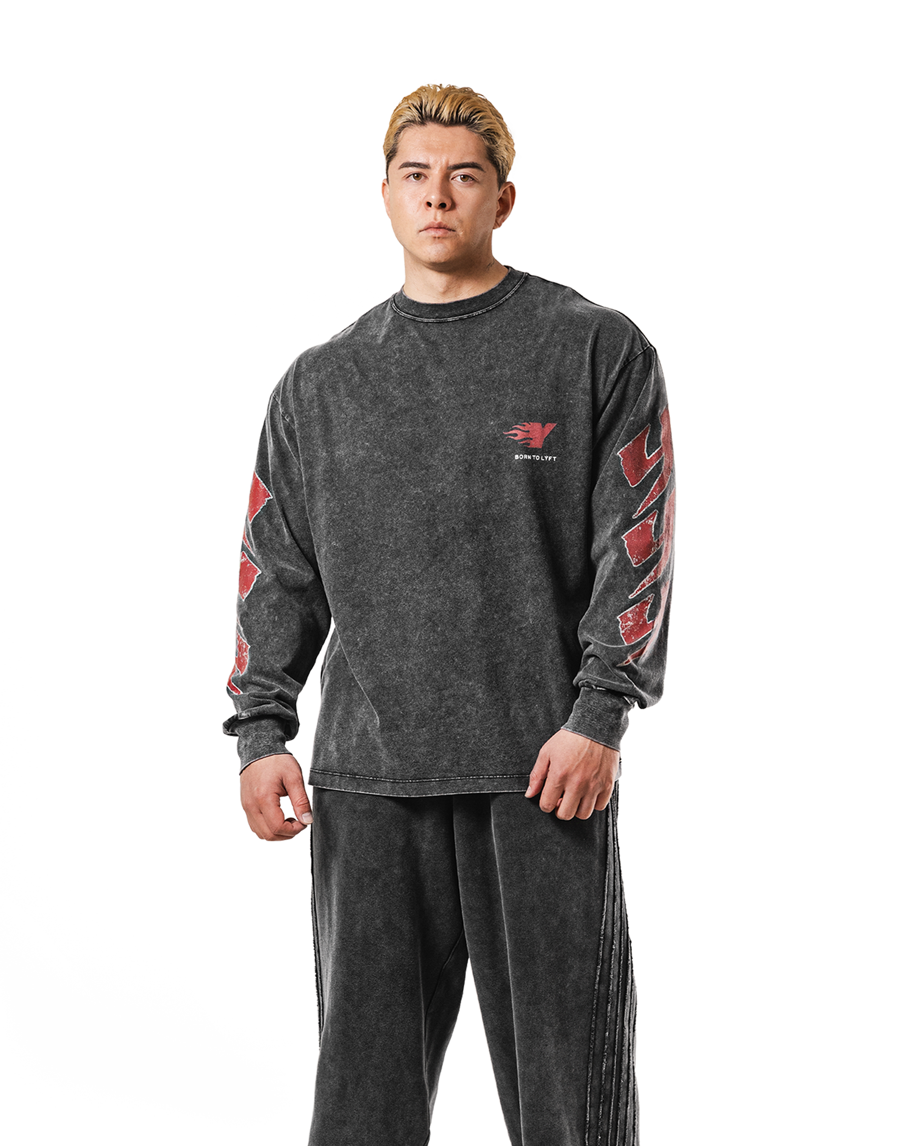 新品LYFT FIRE Y GRAPHIC LONG SLEEVE Fire Ý Graphic Long Sleeve T-Shirt - Black – LÝFT