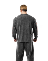 Fire Ý Graphic Long Sleeve T-Shirt - Black