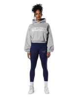 Pile Wappen Cropped Hoodie - Grey