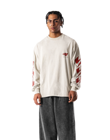 Fire Ý Graphic Long Sleeve T-Shirt - Ivory