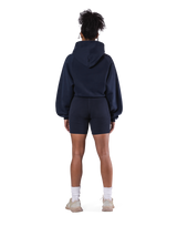 Pile Wappen Cropped Hoodie - Navy