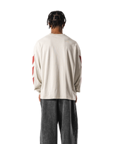 Fire Ý Graphic Long Sleeve T-Shirt - Ivory