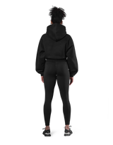 Pile Wappen Cropped Hoodie - Black