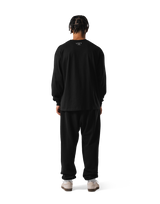 Old Ý Raglan Long Sleeve T-Shirt - Black