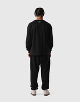 Old Ý Raglan Long Sleeve T-Shirt - Black