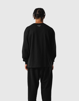 Old Ý Raglan Long Sleeve T-Shirt - Black