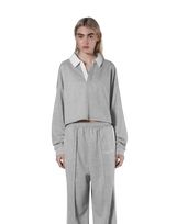 Cropped Rugby Shirt - Grey