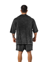 Vintage Original Pattern Extra Big T-Shirt - Black