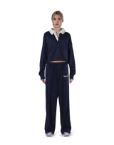 Cropped Rugby Shirt - Navy