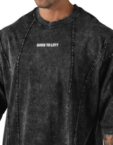 Vintage Original Pattern Extra Big T-Shirt - Black