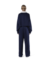 Cropped Rugby Shirt - Navy