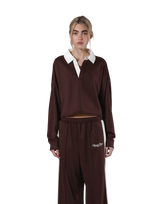 Cropped Rugby Shirt - Brown