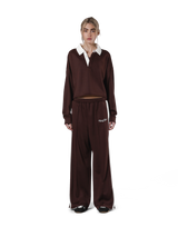 Cropped Rugby Shirt - Brown