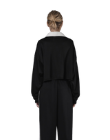 Cropped Rugby Shirt - Black