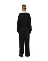 Cropped Rugby Shirt - Black