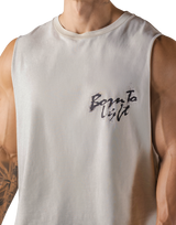 Metal Logo Box Tanktop - Ivory