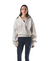 Raglan Sleeve Polo Sweatshirt - Ivory