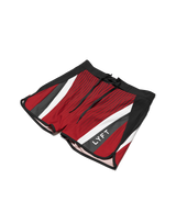 Side Pattern Stripe Stage Shorts - Red