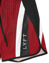 Side Pattern Stripe Stage Shorts - Red