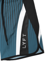 Side Pattern Stripe Stage Shorts - Navy