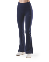 LYCRA® Brushed Inside Flare Leggings - Navy