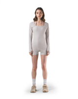 Square Neck Jumpsuit - Beige