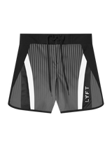 Side Pattern Stripe Stage Shorts - Black
